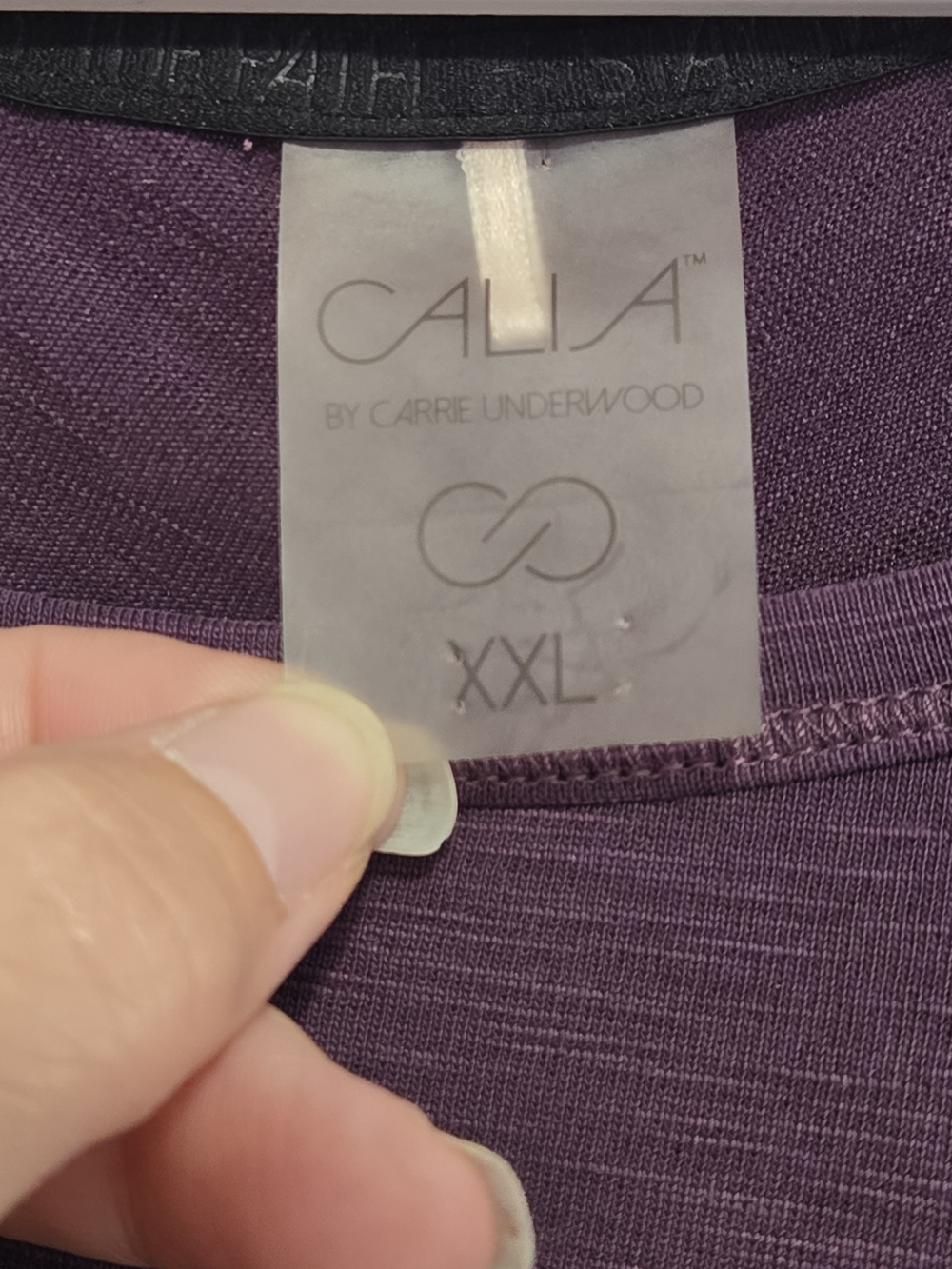 Calia by Carrie Underwood XXL Purple Long Sleeve Twist Back Performance Top - Picture 2 of 5